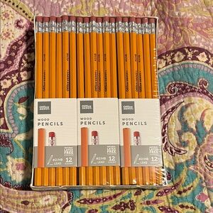 NWT Office Depot Orange Wood Pencils - 24 Pack